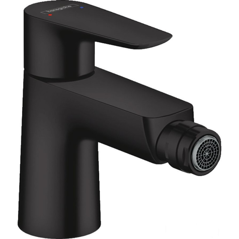 Bateria bidetowa z korkiem z cięgłem Czarny Mat Talis E Hansgrohe (71720670)