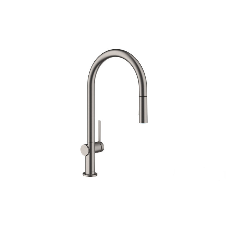 Bateria kuchenna 210 z wyciąganą wylewką Czarny Chrom Talis M54 Hansgrohe (72801340)