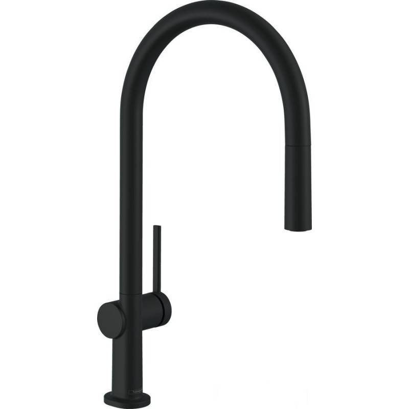 Bateria kuchenna 210 z wyciąganą wylewką Czarny Mat Talis M54 Hansgrohe (72803670)