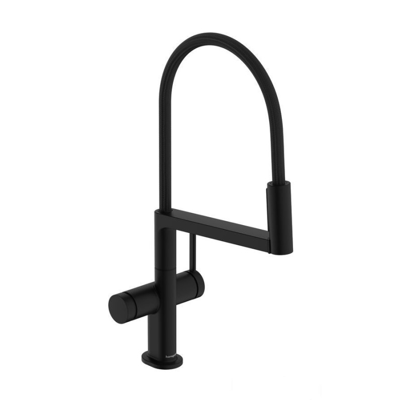 Bateria kuchenna Semi-Pro Czarny Mat Talis Select M54 PowderSpray Hansgrohe (72861670)