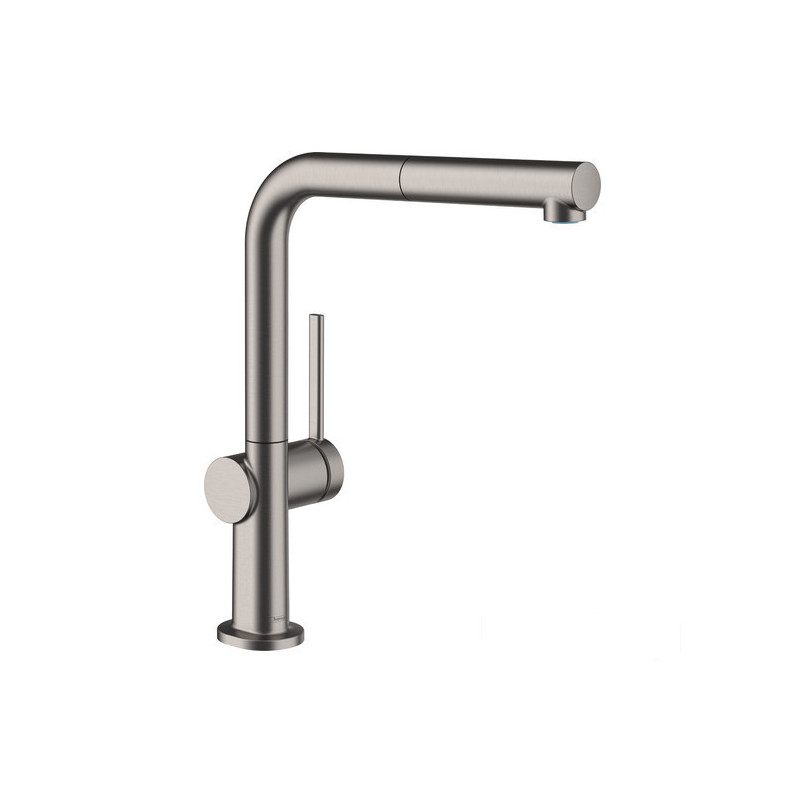Bateria kuchenna z wyciąganą wylewką Czarny Chrom Talis M54 Hansgrohe (72809340)