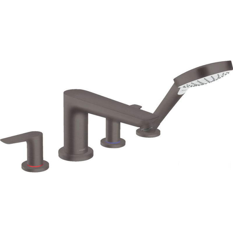 Bateria nawannowa 4-otworowa Czarny Chrom Szczotkowany Talis E Hansgrohe (71748340)