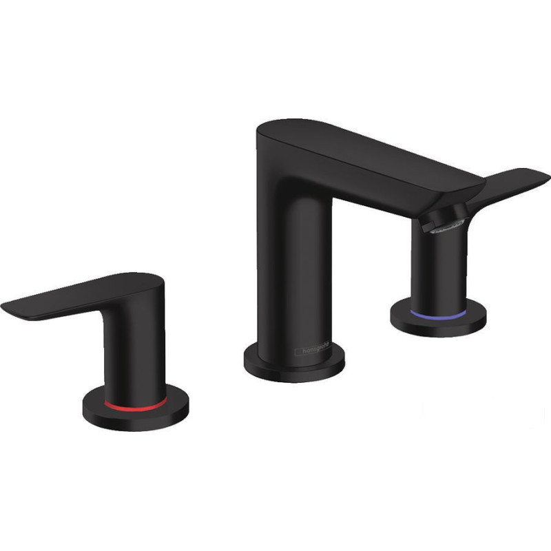 Bateria umywalkowa 3-otworowa z korkiem z cięgłem Czarny Mat Talis E Hansgrohe (71733670)