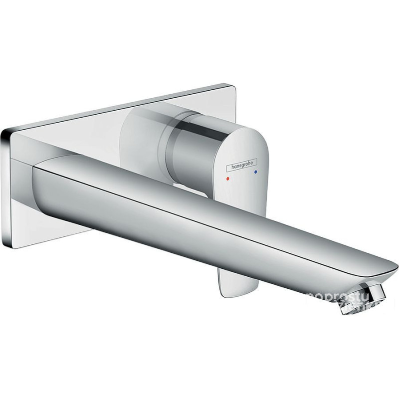 Bateria umywalkowa z wylewką 22,5 cm ścienna podtynkowa Chrom Talis E Hansgrohe (71734000)