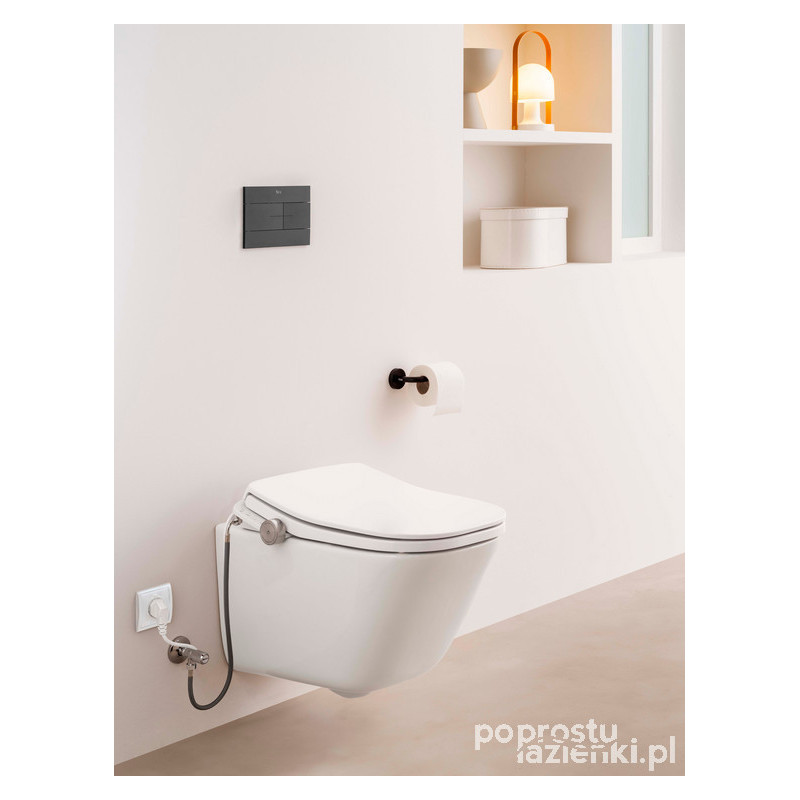 Deska myjąca z funkcją bidetu, przyłącza boczne M4 Square Compacto MULTICLEAN® Roca (A804057021)