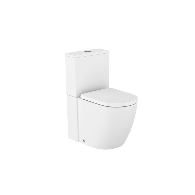 Miska WC do kompaktu Rimless® Vortex o/podwójny przyścienna biały mat Meridian Roca (A342747620)