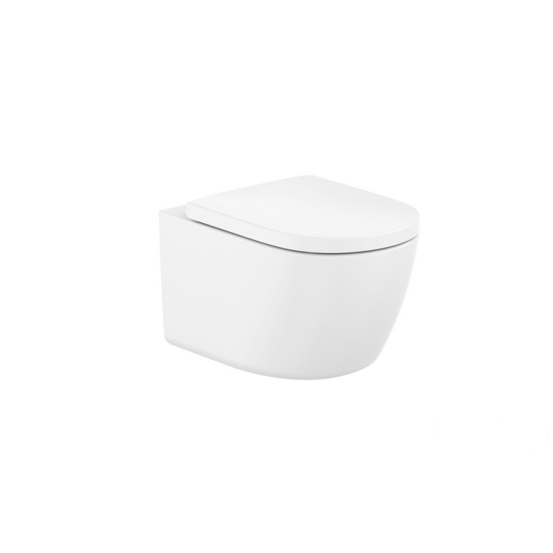 Miska WC podwieszana Rimless® Vortex z deską wolnoopadającą biała Meridian Roca (A34H741000)