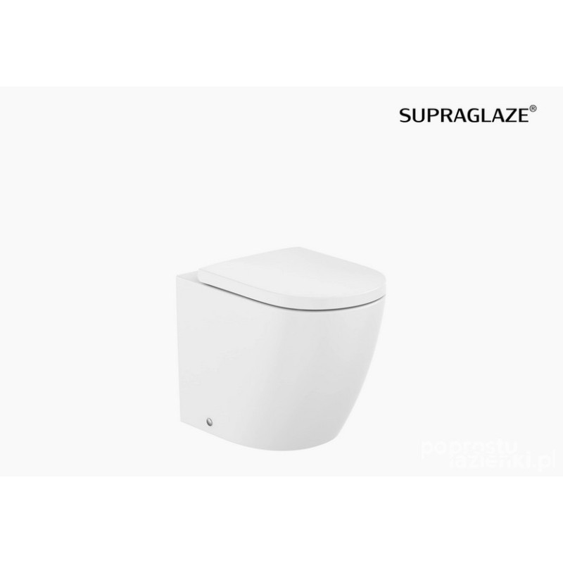 Miska WC stojąca Rimless® Vortex o/podwójny przyścienna Supraglaze Meridian Roca (A347747S00)