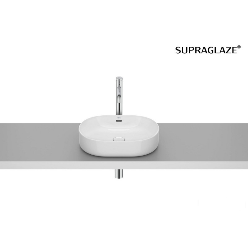 Umywalka nablatowa owalna 46x36,5 Fineceramic® Supraglaze Meridian Roca (A327748S00)