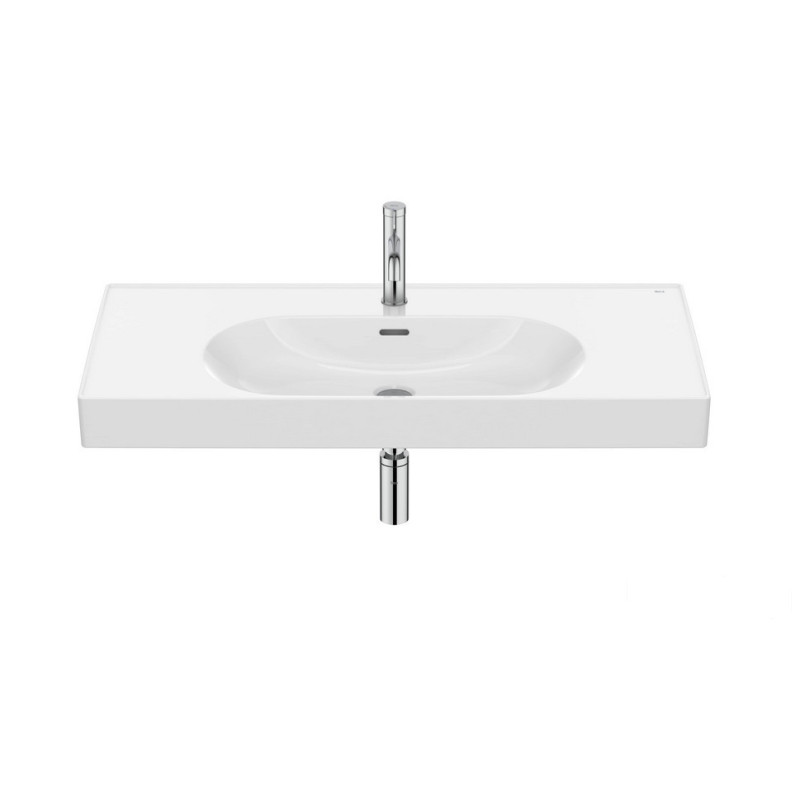 Umywalka ścienna/meblowa 100x46 Fineceramic® biała Meridian Roca (A327746000)