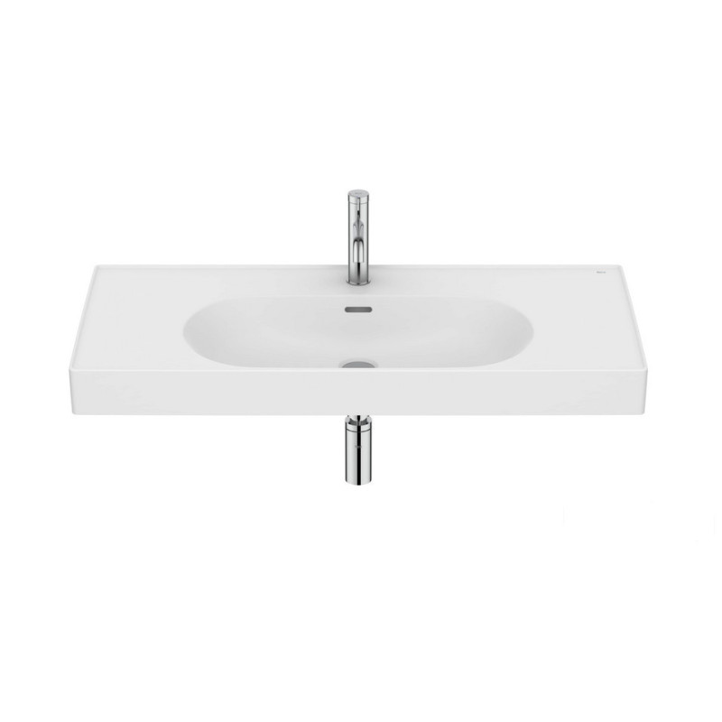 Umywalka ścienna/meblowa 100x46 Fineceramic® biały mat Meridian Roca (A327746620)