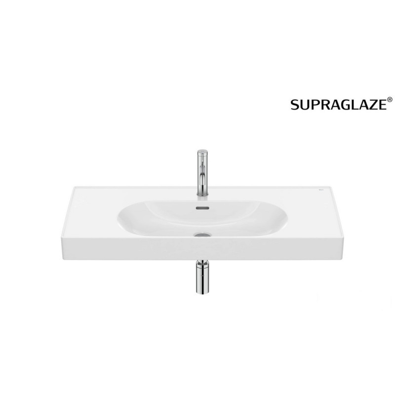 Umywalka ścienna/meblowa 100x46 Fineceramic® Supraglaze Meridian Roca (A327746S00)