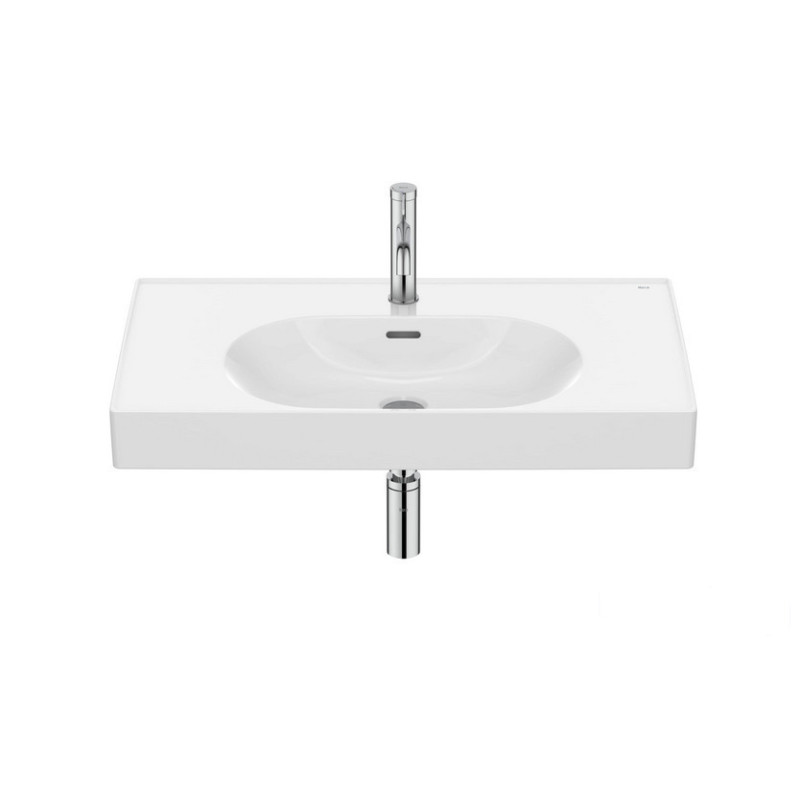 Umywalka ścienna/meblowa 80x46 Fineceramic® biała Meridian Roca (A327745000)