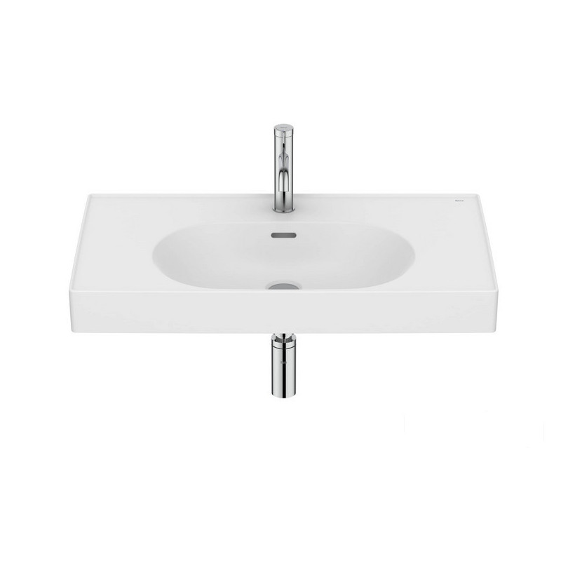 Umywalka ścienna/meblowa 80x46 Fineceramic® biały mat Meridian Roca (A327745620)