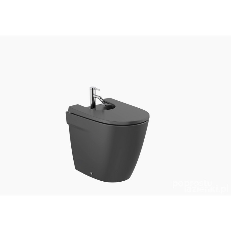 Bidet stojący 53 cm przyścienny CZARNY MAT ONA Roca (A357687080)