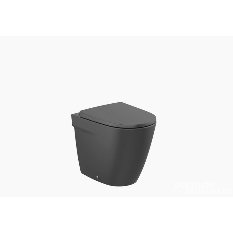 Miska WC stojąca przyścienna Rimless 53 cm CZARNY MAT ONA Roca (A347687080)
