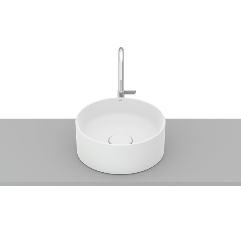 Umywalka nablatowa okrągła 30 cm Fineceramic® BIAŁY MAT TERRA Roca (A32787U620)