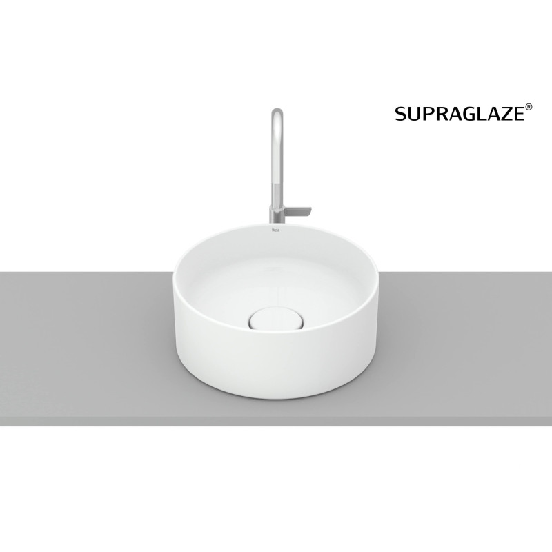 Umywalka nablatowa okrągła 30 cm Fineceramic® Supraglaze® TERRA Roca (A32787US00)