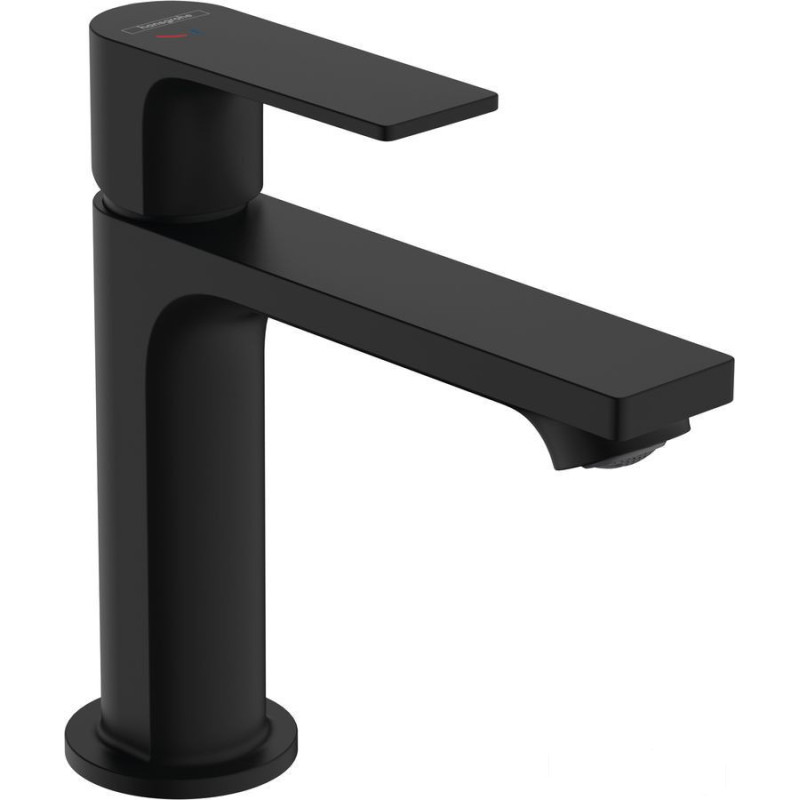Bateria umywalkowa 110 z korkiem z cięgłem Czarny mat Rebris E Hansgrohe (72551670)