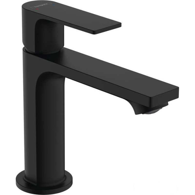 Bateria umywalkowa 110 z korkiem z cięgłem Czarny Matowy Rebris E Hansgrohe (72557670)