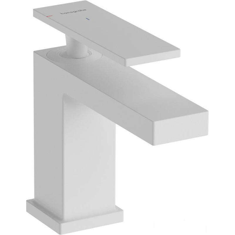 Bateria umywalkowa 80 CoolStart z korkiem z cięgłem Biały Mat Tecturis E Hansgrohe (73004700)