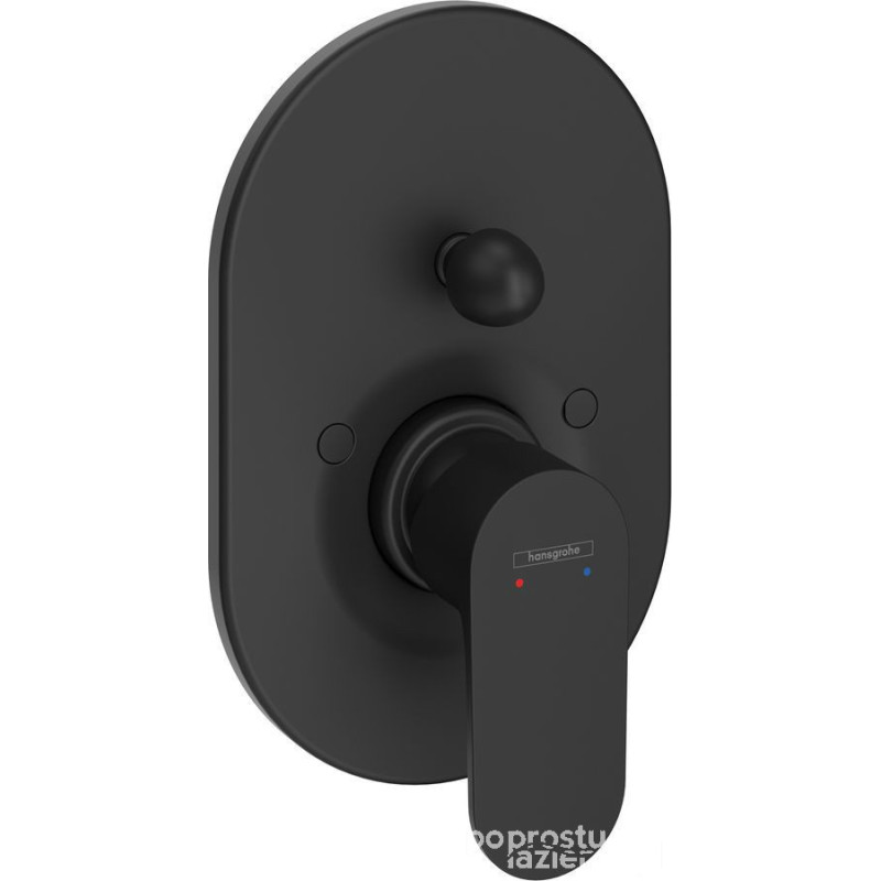 Bateria wannowa, podtynkowa Czarny Matowy Rebris S Hansgrohe (72449670)