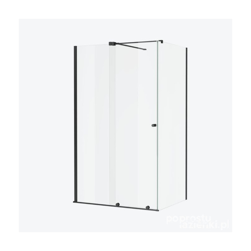 Kabina prysznicowa 130x100 Ortigo czarny mat Excellent (KAEX.5016.K.1300.1000.BL)