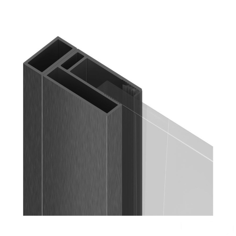 Profil poszerzający kabiny 10mm Ortigo grafit szczotkowany Excellent (KAEX.5090.AB)