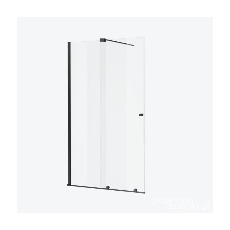 Ścianka prysznicowa walk-in 110 Ortigo czarny mat Excellent (KAEX.5012.K.1100.BL)
