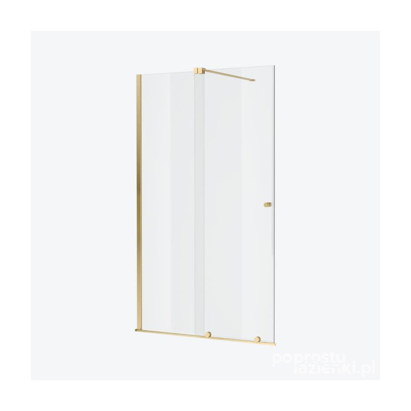 Ścianka prysznicowa walk-in 130 Ortigo złoty połysk Excellent (KAEX.5012.K.1300.GL)