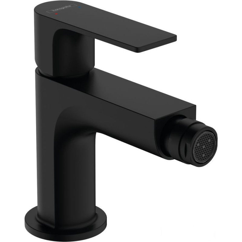 Bateria bidetowa z korkiem z cięgłem Czarny Matowy Rebris E Hansgrohe (72211670)