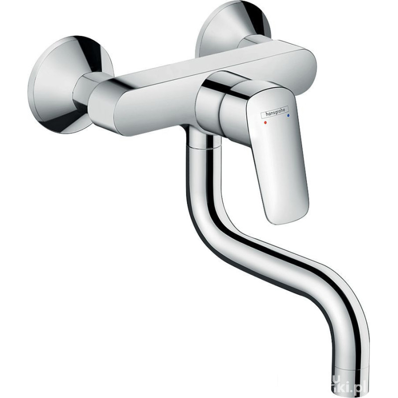 Bateria kuchenna ścienna z dolną wylewką Chrom Logis M31 Hansgrohe (71836000)