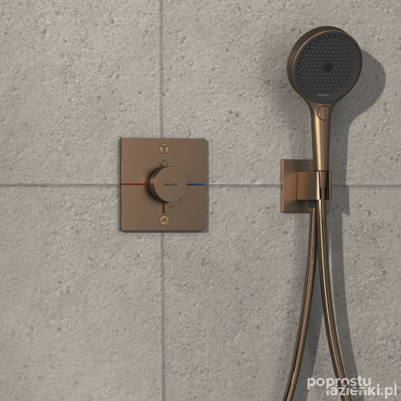 Bateria termostatyczna podtynkowa Brąz szczotkowany ShowerSelect Comfort E Hansgrohe (15578140)