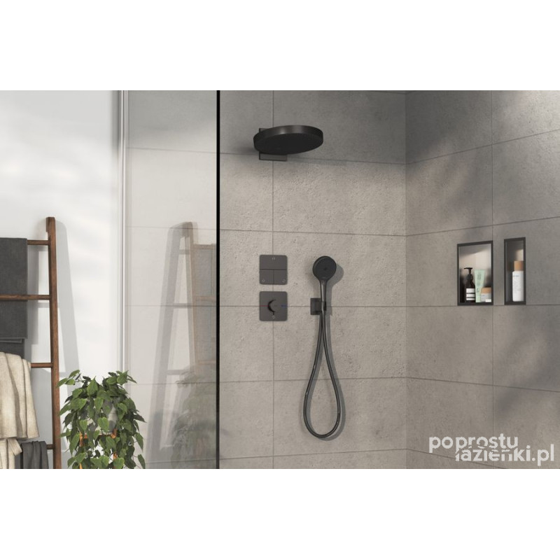 Bateria termostatyczna podtynkowa Czarny chrom ShowerSelect Comfort Q Hansgrohe (15589340)