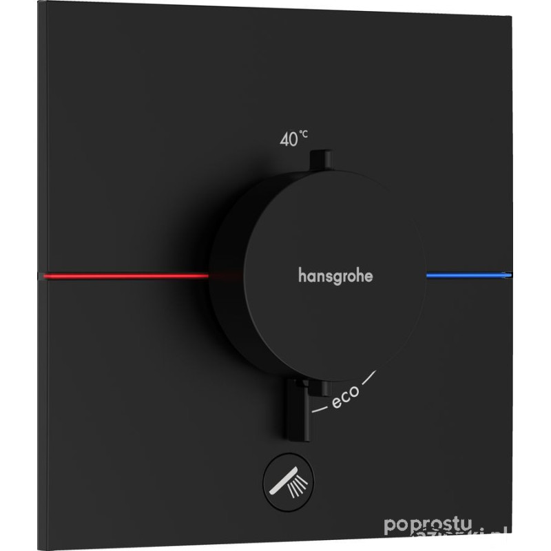 Bateria termostatyczna podtynkowa Czarny mat ShowerSelect Comfort E Hansgrohe (15575670)