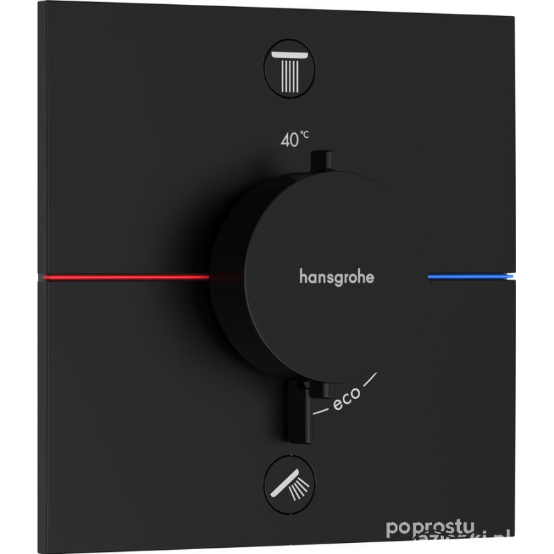 Bateria termostatyczna podtynkowa Czarny mat ShowerSelect Comfort E Hansgrohe (15578670)