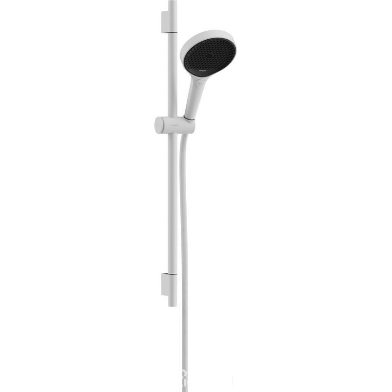 Zestaw prysznicowy z drążkiem i wężem biały mat Rainfinity Hansgrohe (28746700)