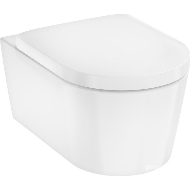 Miska WC wisząca bezkołnierzowa z deską SoftClose biała EluPura S Hansgrohe (61119450)