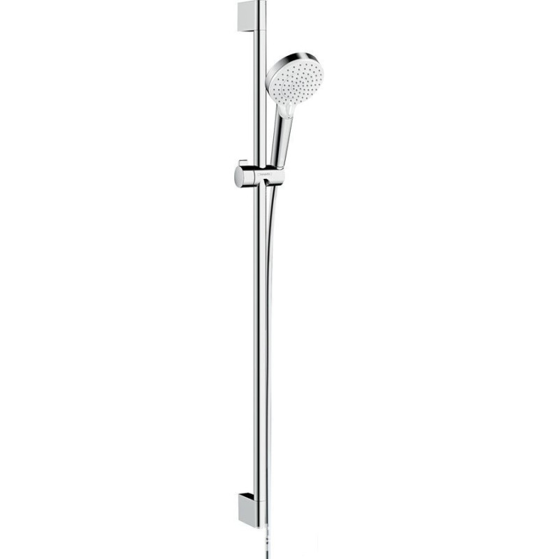 Zestaw prysznicowy 100 Vario EcoSmart z drążkiem 90 cm Biały/Chrom Crometta Hansgrohe (26538400)