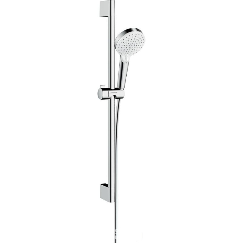 Zestaw prysznicowy 100 Vario EcoSmart+ z drążkiem 65 cm Biały/Chrom Crometta Hansgrohe (26555400)