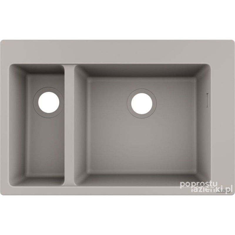 0-F635 Zlewozmywak nablatowy 180/450 S51 szarość betonu Hansgrohe (43315380)