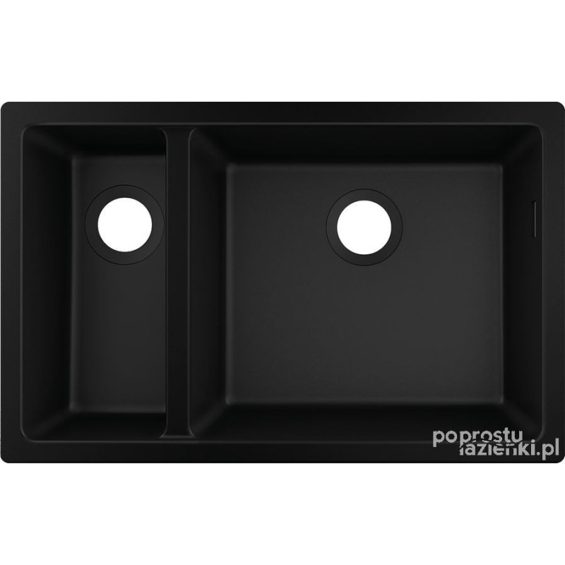 0-U635 Zlewozmywak podblatowy 180/450 grafitowy S51 grafitowa czerń Hansgrohe (43433170)