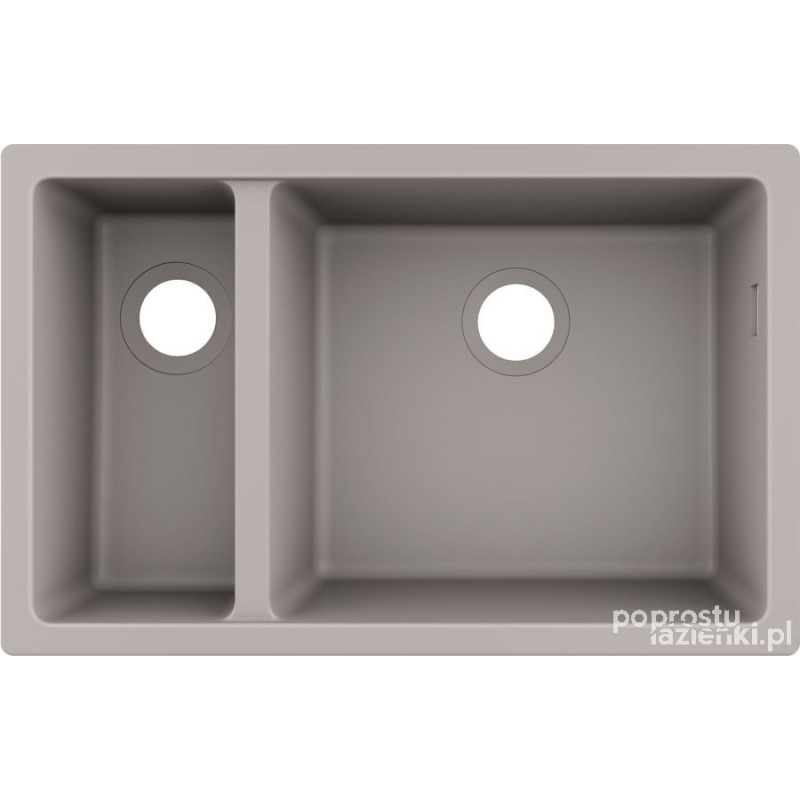 0-U635 Zlewozmywak podblatowy 180/450 S51 szarość betonu Hansgrohe (43433380)