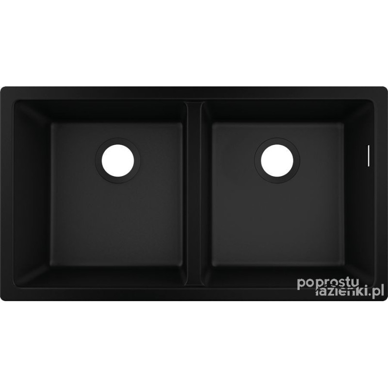 0-U770 Zlewozmywak podblatowy 370/370 grafitowy S51 grafitowa czerń Hansgrohe (43434170)