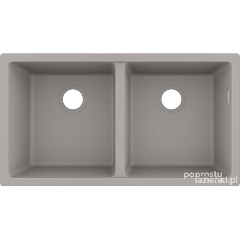 0-U770 Zlewozmywak podblatowy 370/370 S51 szarość betonu Hansgrohe (43434380)