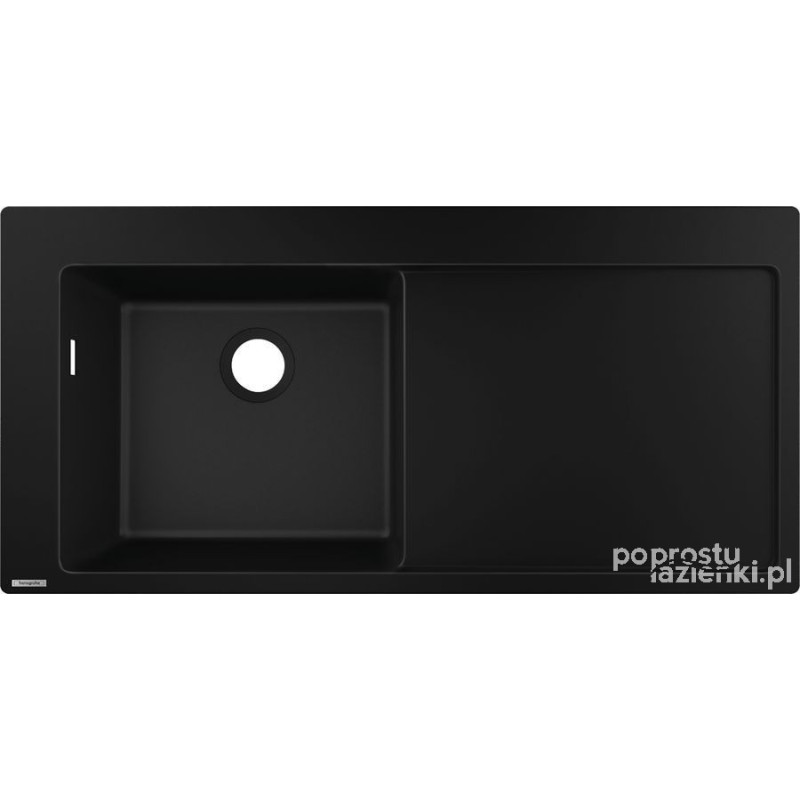 10-F450 Zlewozmywak nablatowy 450 z ociekaczem po prawej stronie grafitowy S51 grafitowa czerń Hansgrohe (43330170)