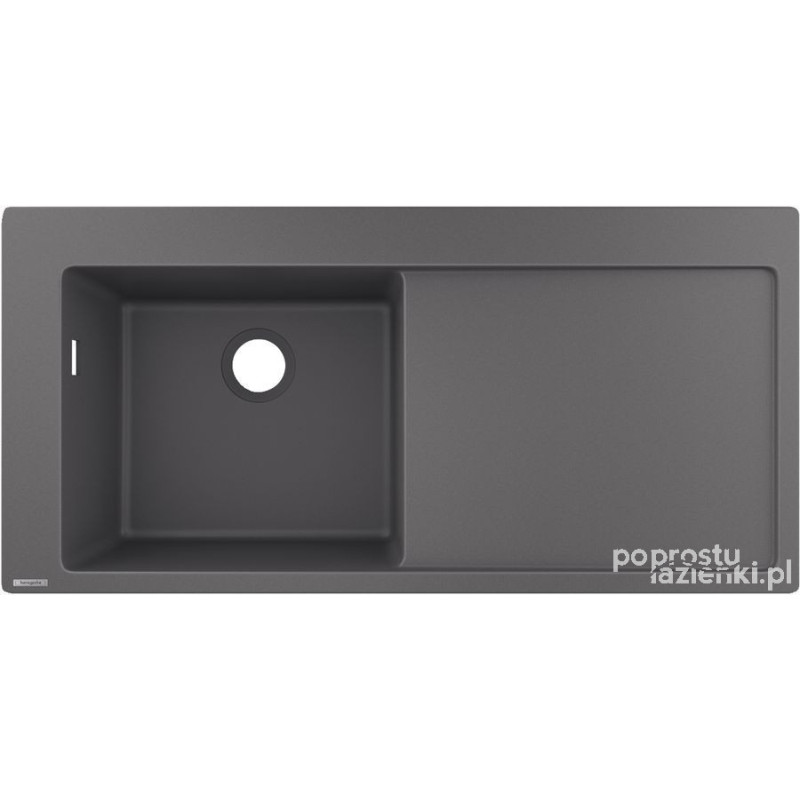 10-F450 Zlewozmywak nablatowy 450 z ociekaczem po prawej stronie S51 kamienna szarość Hansgrohe (43330290)