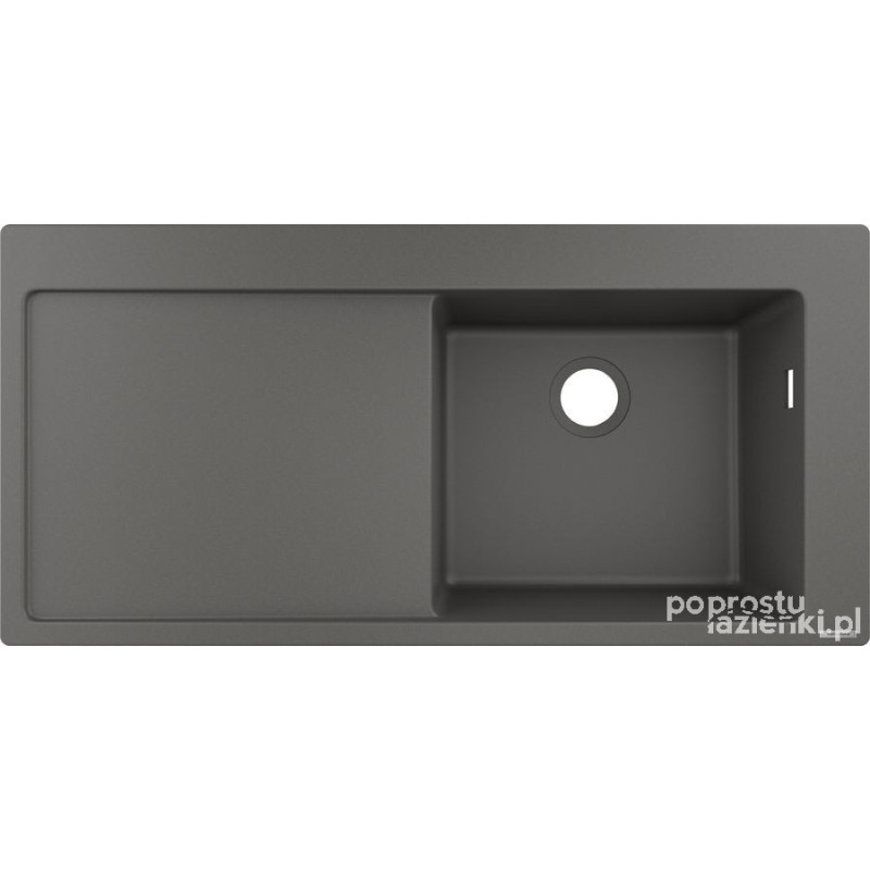4-F450 Zlewozmywak nablatowy 450 z ociekaczem po lewej stronie S51 kamienna szarość Hansgrohe (43314290)
