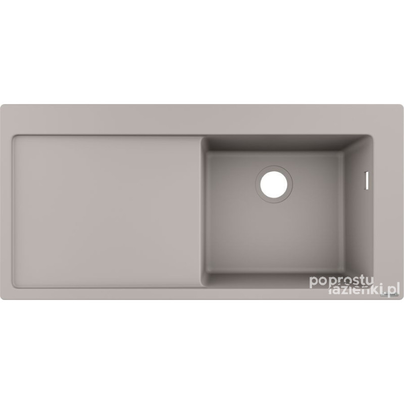 4-F450 Zlewozmywak nablatowy 450 z ociekaczem po lewej stronie S51 szarość betonu Hansgrohe (43314380)