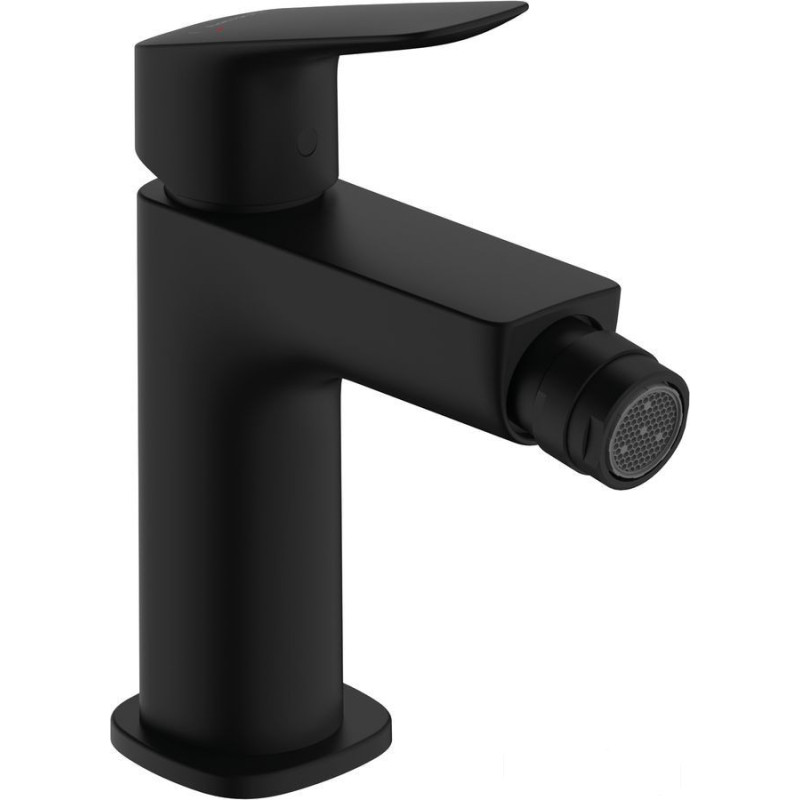 Bateria bidetowa 110 Fine z korkiem z cięgłem Czarny Mat Logis Hansgrohe (71201670)